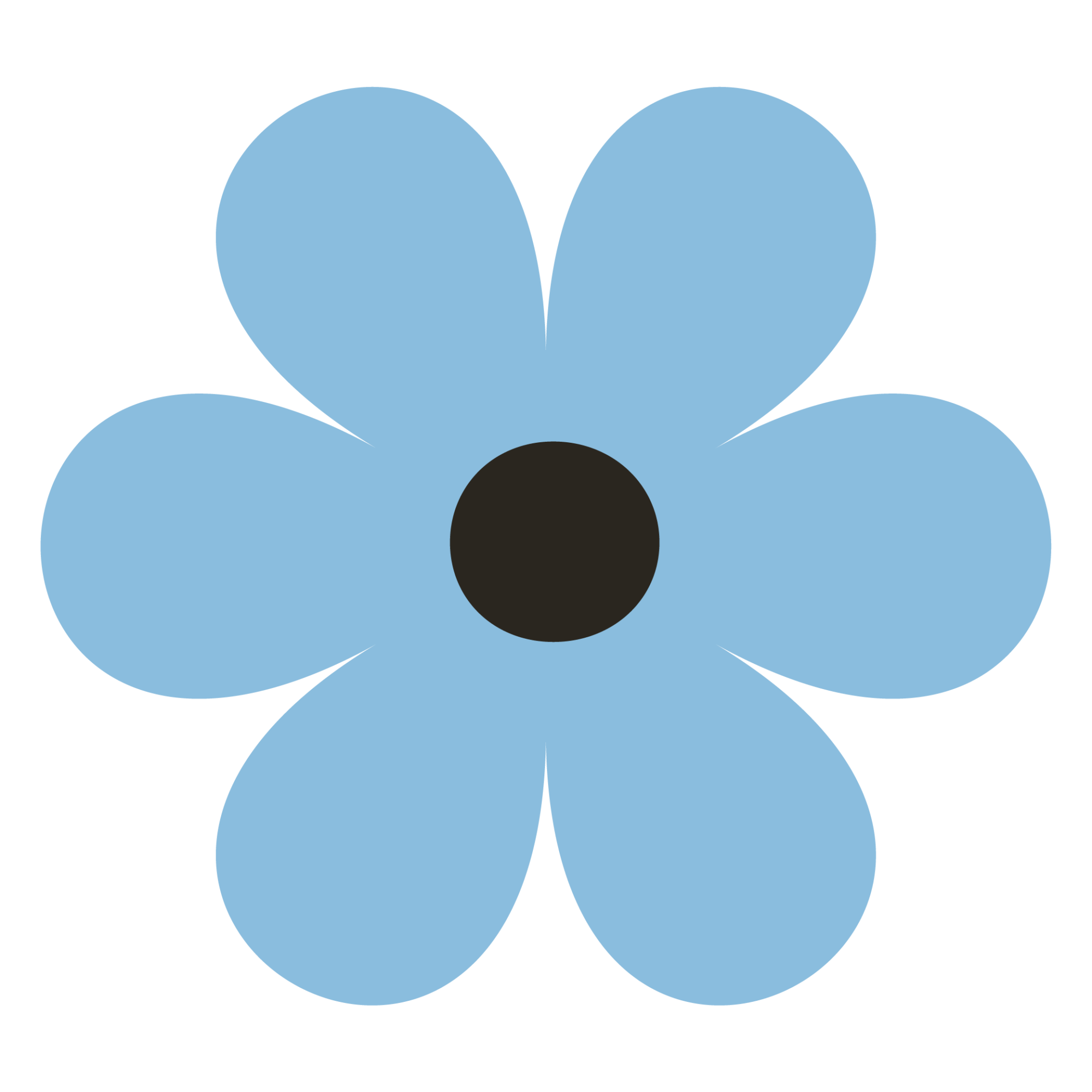 sit with self blue flower icon